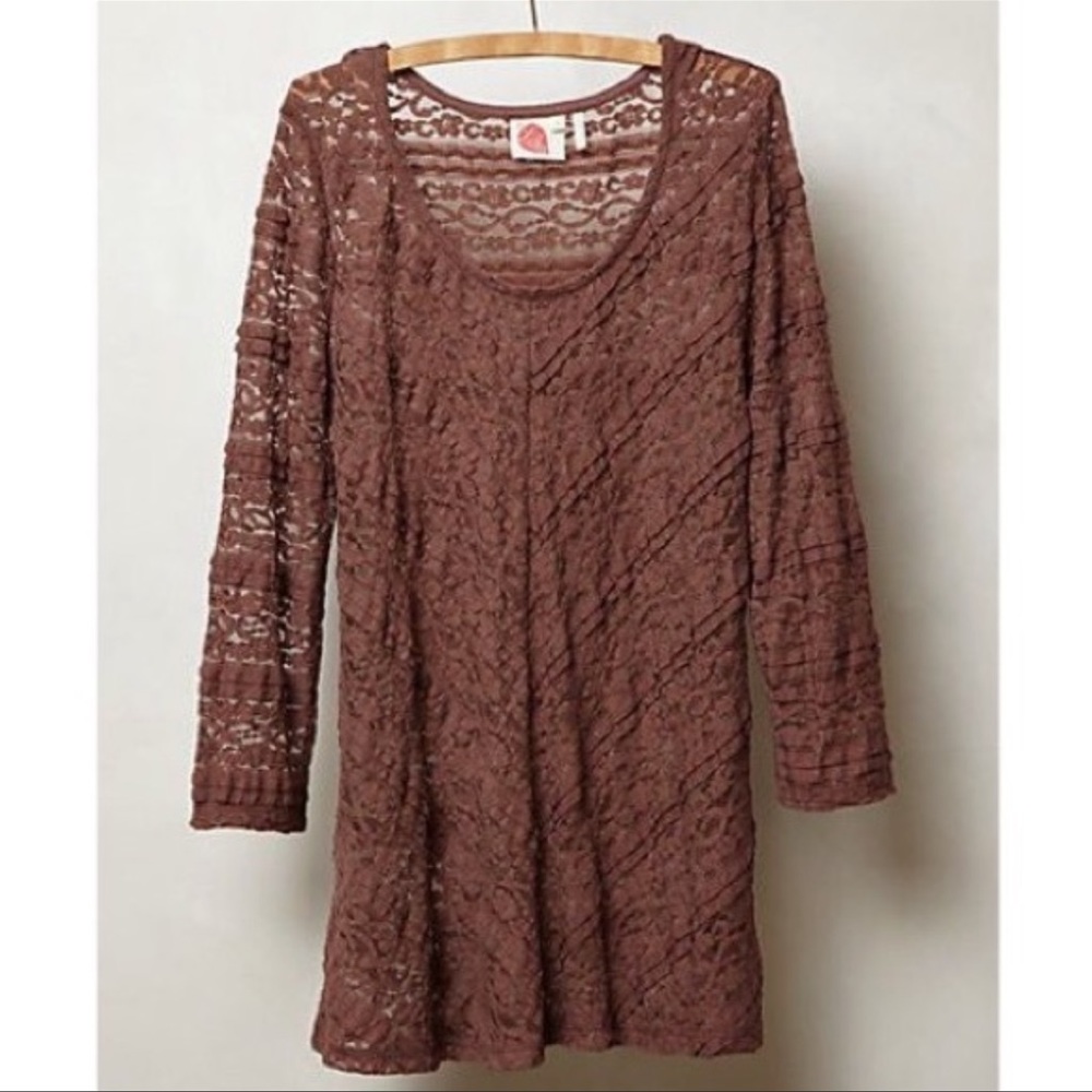 NWT Anthropologie Lilka Colette Lace Sheer Top